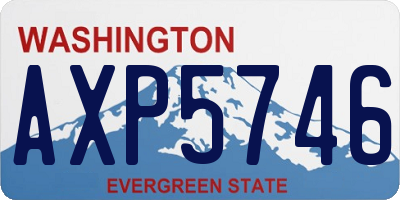WA license plate AXP5746