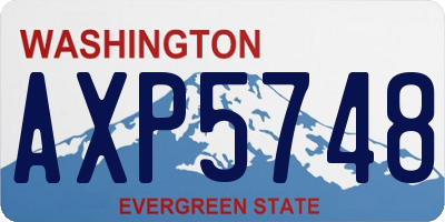WA license plate AXP5748