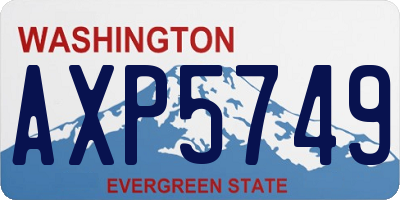 WA license plate AXP5749