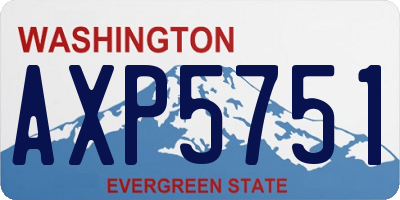 WA license plate AXP5751