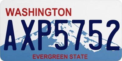 WA license plate AXP5752