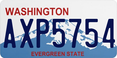 WA license plate AXP5754