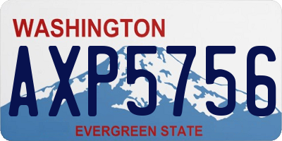 WA license plate AXP5756