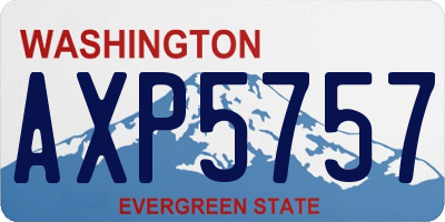 WA license plate AXP5757
