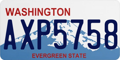WA license plate AXP5758