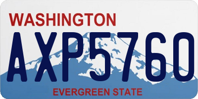 WA license plate AXP5760