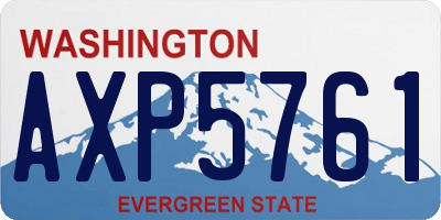 WA license plate AXP5761