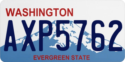 WA license plate AXP5762