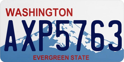 WA license plate AXP5763