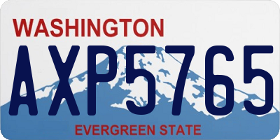 WA license plate AXP5765
