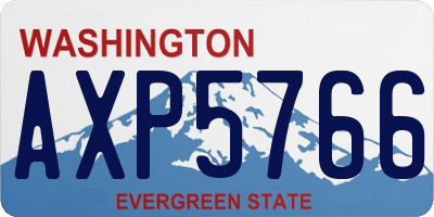 WA license plate AXP5766