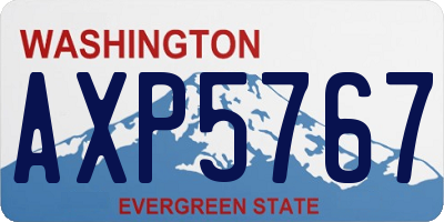 WA license plate AXP5767