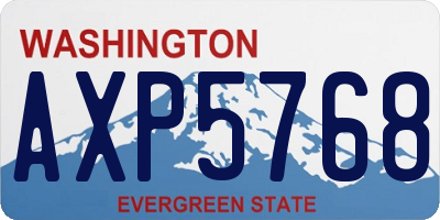 WA license plate AXP5768
