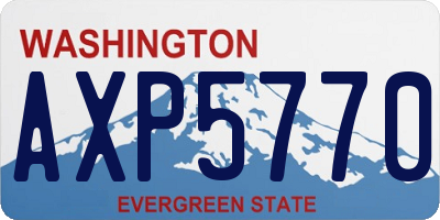 WA license plate AXP5770