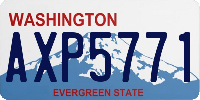 WA license plate AXP5771