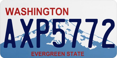 WA license plate AXP5772