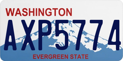 WA license plate AXP5774