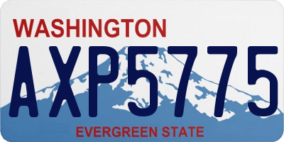 WA license plate AXP5775