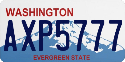 WA license plate AXP5777