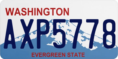 WA license plate AXP5778