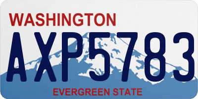 WA license plate AXP5783