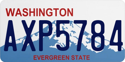 WA license plate AXP5784
