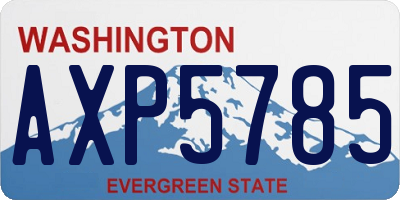 WA license plate AXP5785