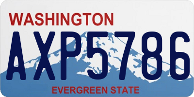 WA license plate AXP5786