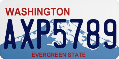 WA license plate AXP5789