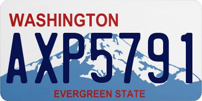 WA license plate AXP5791