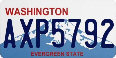 WA license plate AXP5792