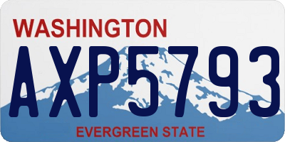 WA license plate AXP5793