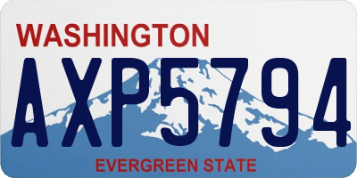 WA license plate AXP5794