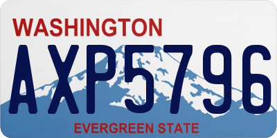 WA license plate AXP5796