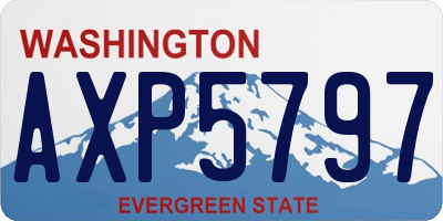 WA license plate AXP5797