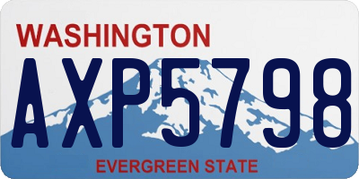 WA license plate AXP5798
