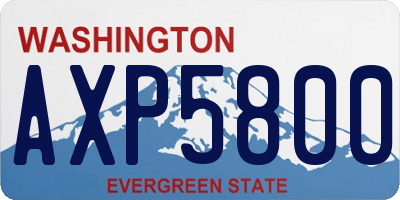 WA license plate AXP5800