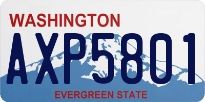 WA license plate AXP5801