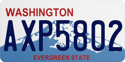 WA license plate AXP5802