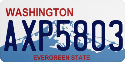 WA license plate AXP5803