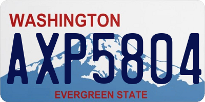 WA license plate AXP5804