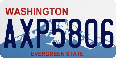 WA license plate AXP5806