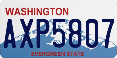 WA license plate AXP5807