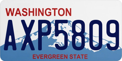 WA license plate AXP5809