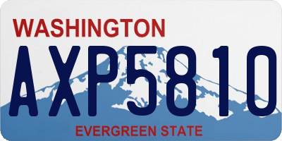 WA license plate AXP5810