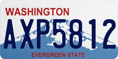 WA license plate AXP5812