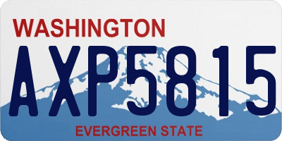 WA license plate AXP5815
