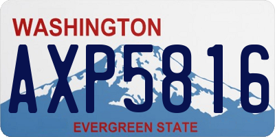 WA license plate AXP5816