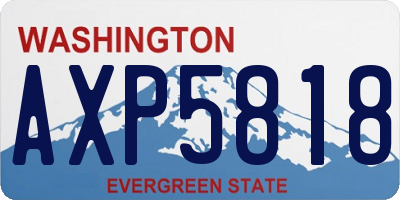 WA license plate AXP5818