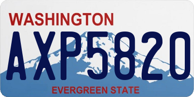 WA license plate AXP5820